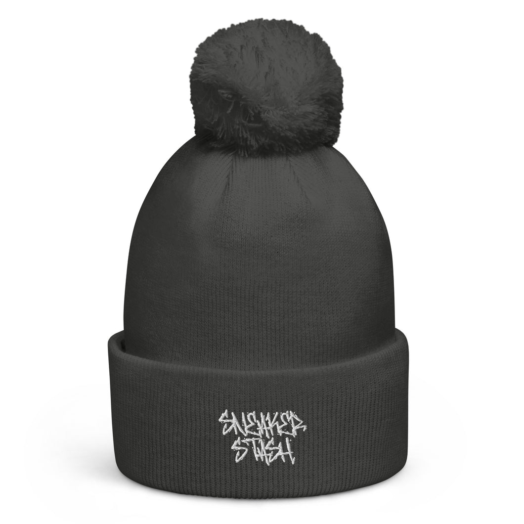 Pompom Beanie (Charcoal)